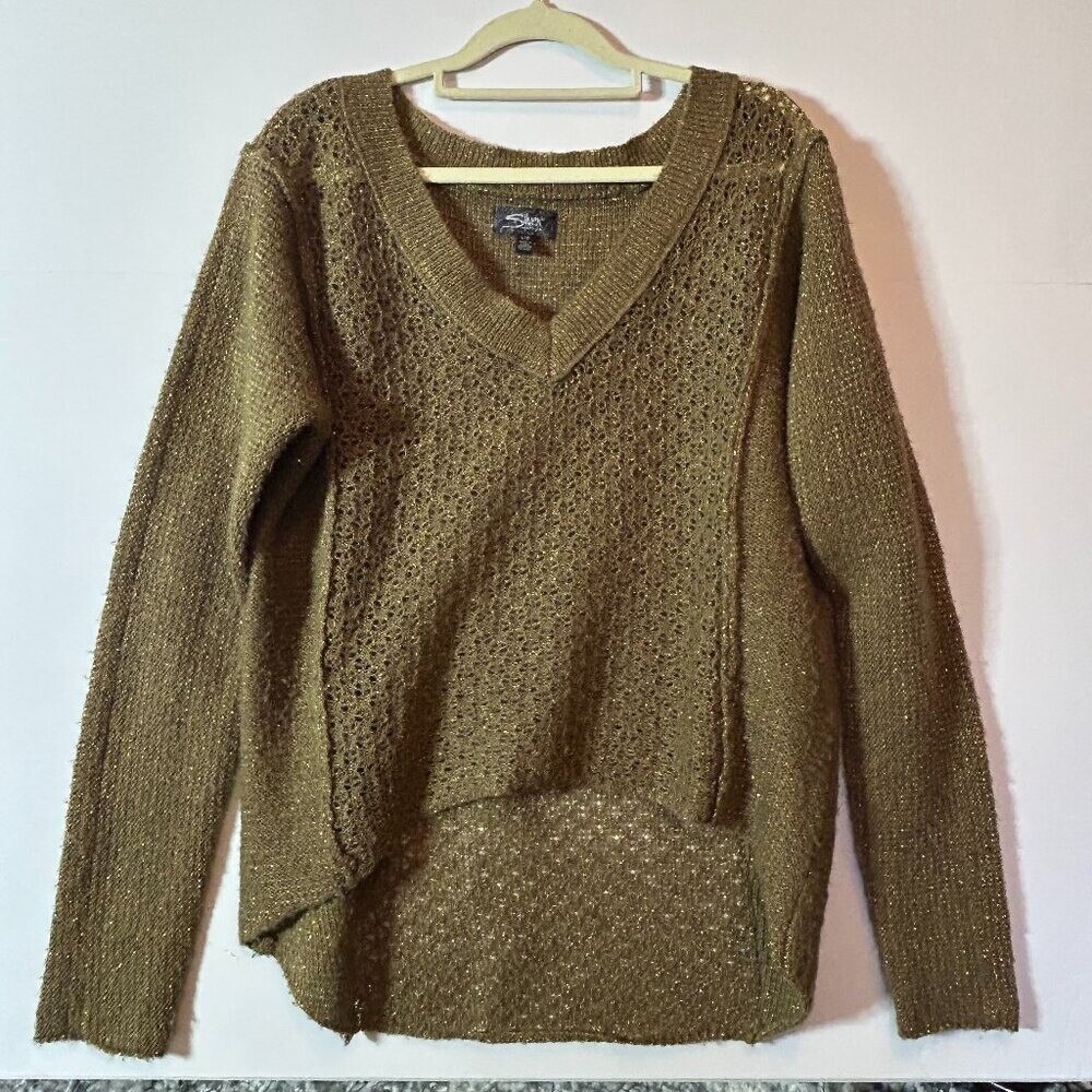 Silver Jeans Gold Sparkle sweater
